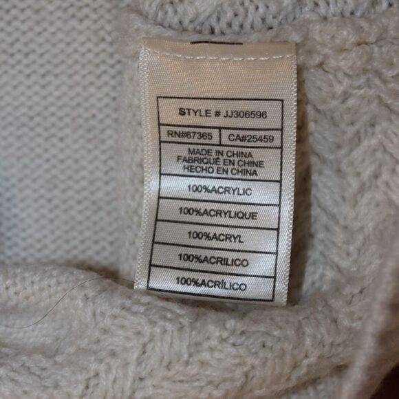 Jack by BB Dakota V -Neck knit Cream Pullover Sweater Boho Women Size XS - Picture 9 of 11